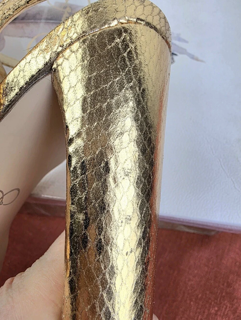 Jessica Simpson Immie Knotted Platform Sandals Gold